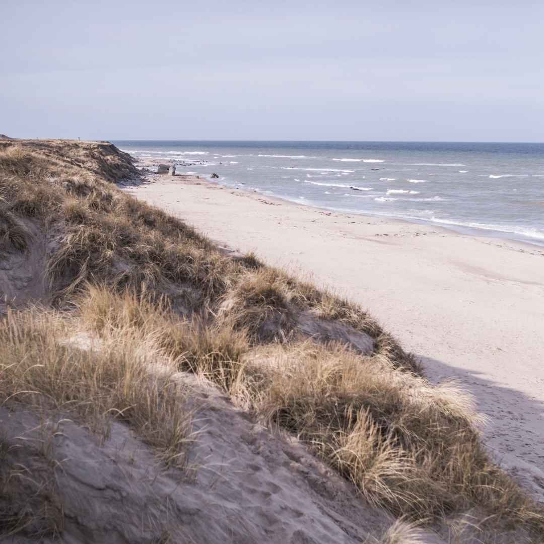 en strand på tunø